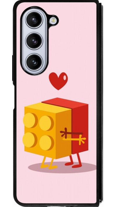 Coque Samsung Galaxy Z Fold5 - Silicone rigide noir Saint Valentines Day 26 Puzzle