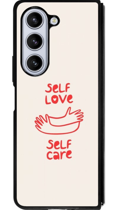 Coque Samsung Galaxy Z Fold5 - Silicone rigide noir Saint Valentines Day 26 Self love self care