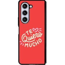 Coque Samsung Galaxy Z Fold5 - Silicone rigide noir Saint Valentines Day 26 Te quiero mucho