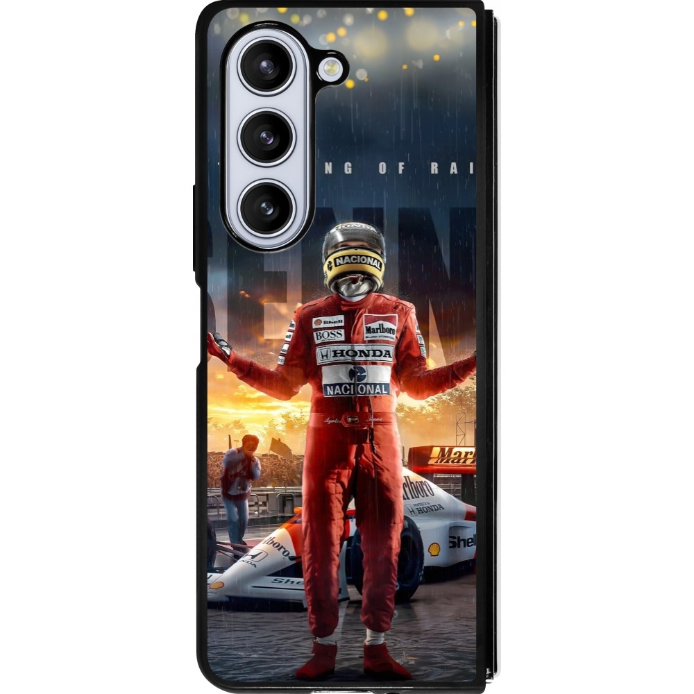 Coque Samsung Galaxy Z Fold5 - Silicone rigide noir Senna The King of Rain