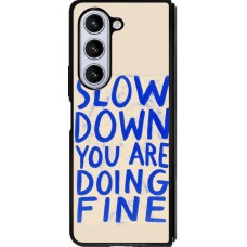 Coque Samsung Galaxy Z Fold5 - Silicone rigide noir Slow down 2026