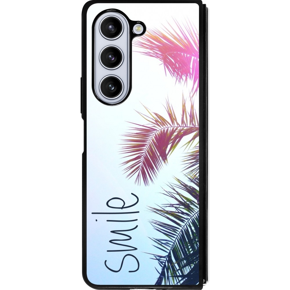 Coque Samsung Galaxy Z Fold5 - Silicone rigide noir Smile 05