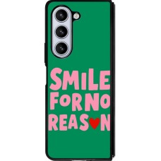 Coque Samsung Galaxy Z Fold5 - Silicone rigide noir Smile for no reason 2026