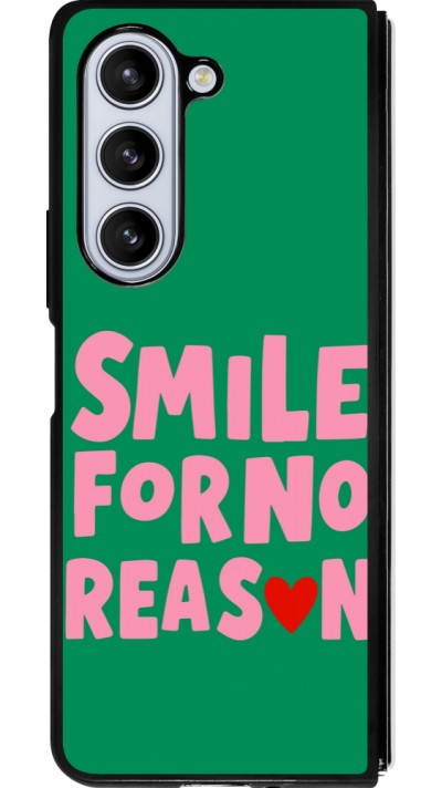 Samsung Galaxy Z Fold5 Case Hülle - Silikon schwarz Smile for no reason 2026