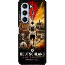 Coque Samsung Galaxy Z Fold5 - Silicone rigide noir Football Allemagne splash 2026
