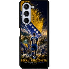 Coque Samsung Galaxy Z Fold5 - Silicone rigide noir Football Bosnie-Herzégovine splash 2026