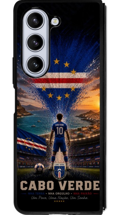 Coque Samsung Galaxy Z Fold5 - Silicone rigide noir Football Cap-Vert splash 2026