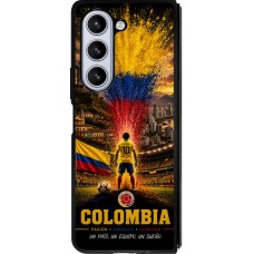 Coque Samsung Galaxy Z Fold5 - Silicone rigide noir Football Colombie splash 2026