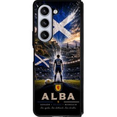 Coque Samsung Galaxy Z Fold5 - Silicone rigide noir Football Écosse splash 2026