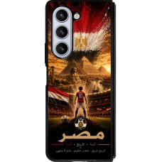Coque Samsung Galaxy Z Fold5 - Silicone rigide noir Football Égypte splash 2026
