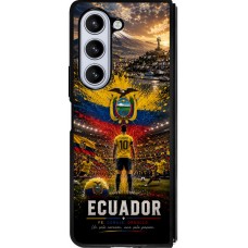 Coque Samsung Galaxy Z Fold5 - Silicone rigide noir Football Équateur splash 2026