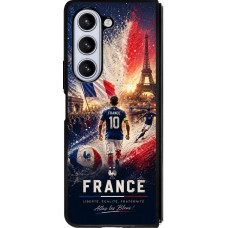 Coque Samsung Galaxy Z Fold5 - Silicone rigide noir Football France splash 2026
