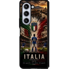 Coque Samsung Galaxy Z Fold5 - Silicone rigide noir Football Italie splash 2026