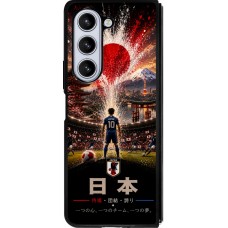 Coque Samsung Galaxy Z Fold5 - Silicone rigide noir Football Japon splash 2026