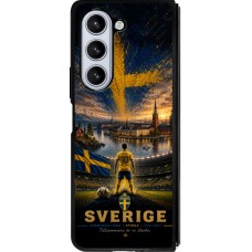 Coque Samsung Galaxy Z Fold5 - Silicone rigide noir Football Suède splash 2026