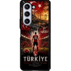 Coque Samsung Galaxy Z Fold5 - Silicone rigide noir Football Turquie splash 2026
