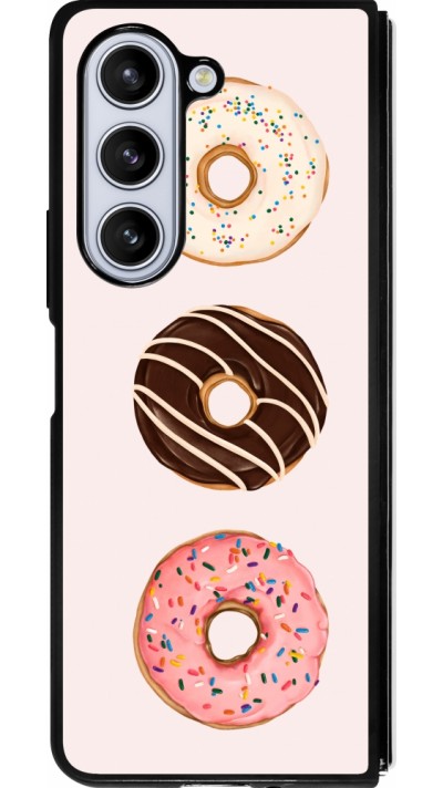 Coque Samsung Galaxy Z Fold5 - Silicone rigide noir Spring 23 donuts