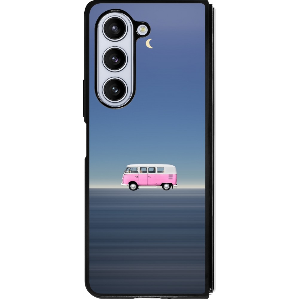 Samsung Galaxy Z Fold5 Case Hülle - Silikon schwarz Spring 23 pink bus