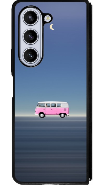 Coque Samsung Galaxy Z Fold5 - Silicone rigide noir Spring 23 pink bus