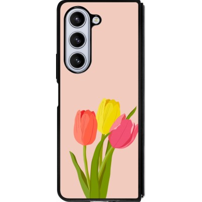 Coque Samsung Galaxy Z Fold5 - Silicone rigide noir Spring 23 tulip trio