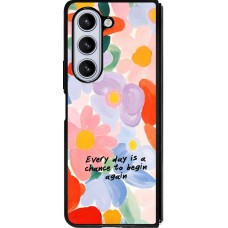 Coque Samsung Galaxy Z Fold5 - Silicone rigide noir Every day is a chance 2026