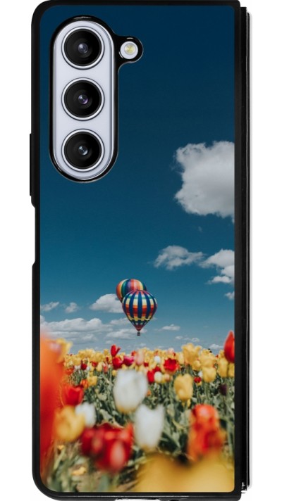 Coque Samsung Galaxy Z Fold5 - Silicone rigide noir Hot air balloon 2026