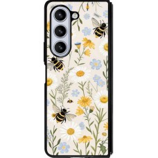 Coque Samsung Galaxy Z Fold5 - Silicone rigide noir Pattern bees 2026