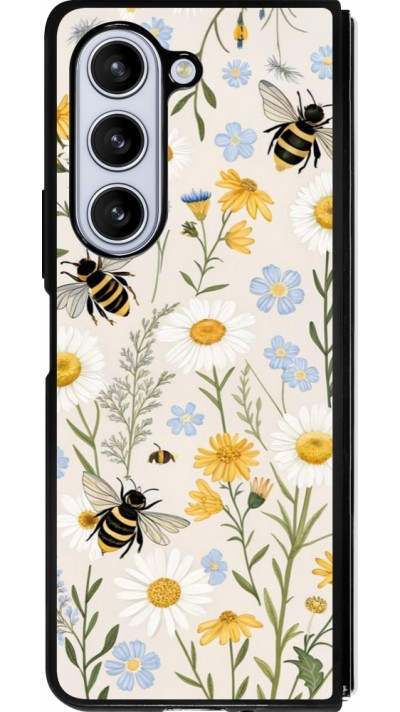 Coque Samsung Galaxy Z Fold5 - Silicone rigide noir Pattern bees 2026