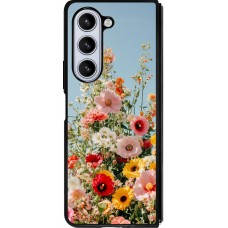 Coque Samsung Galaxy Z Fold5 - Silicone rigide noir Spring flowers 2026