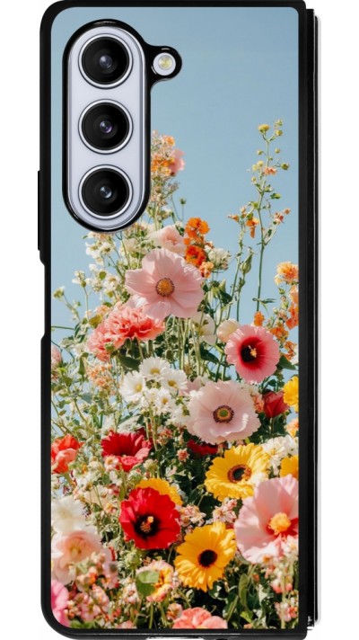 Coque Samsung Galaxy Z Fold5 - Silicone rigide noir Spring flowers 2026