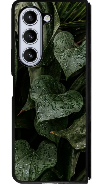 Coque Samsung Galaxy Z Fold5 - Silicone rigide noir Spring 23 fresh plants