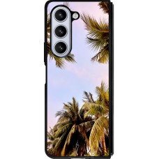 Coque Samsung Galaxy Z Fold5 - Silicone rigide noir Summer 2023 palm tree vibe