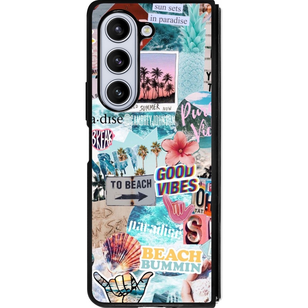 Samsung Galaxy Z Fold5 Case Hülle - Silikon schwarz Summer 20 collage