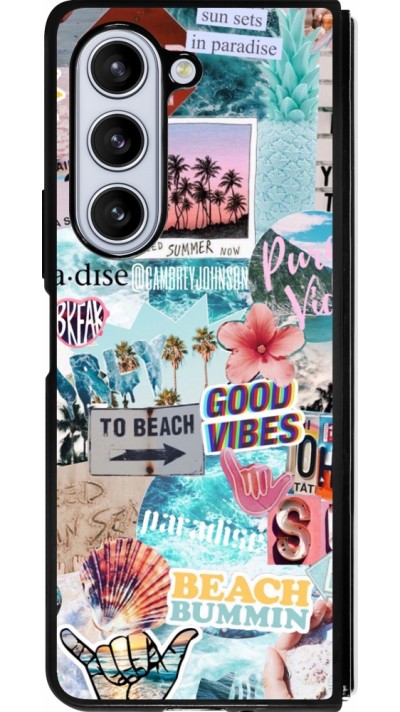 Coque Samsung Galaxy Z Fold5 - Silicone rigide noir Summer 20 collage