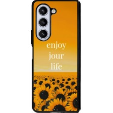 Samsung Galaxy Z Fold5 Case Hülle - Silikon schwarz Summer 2025 Enjoy your life