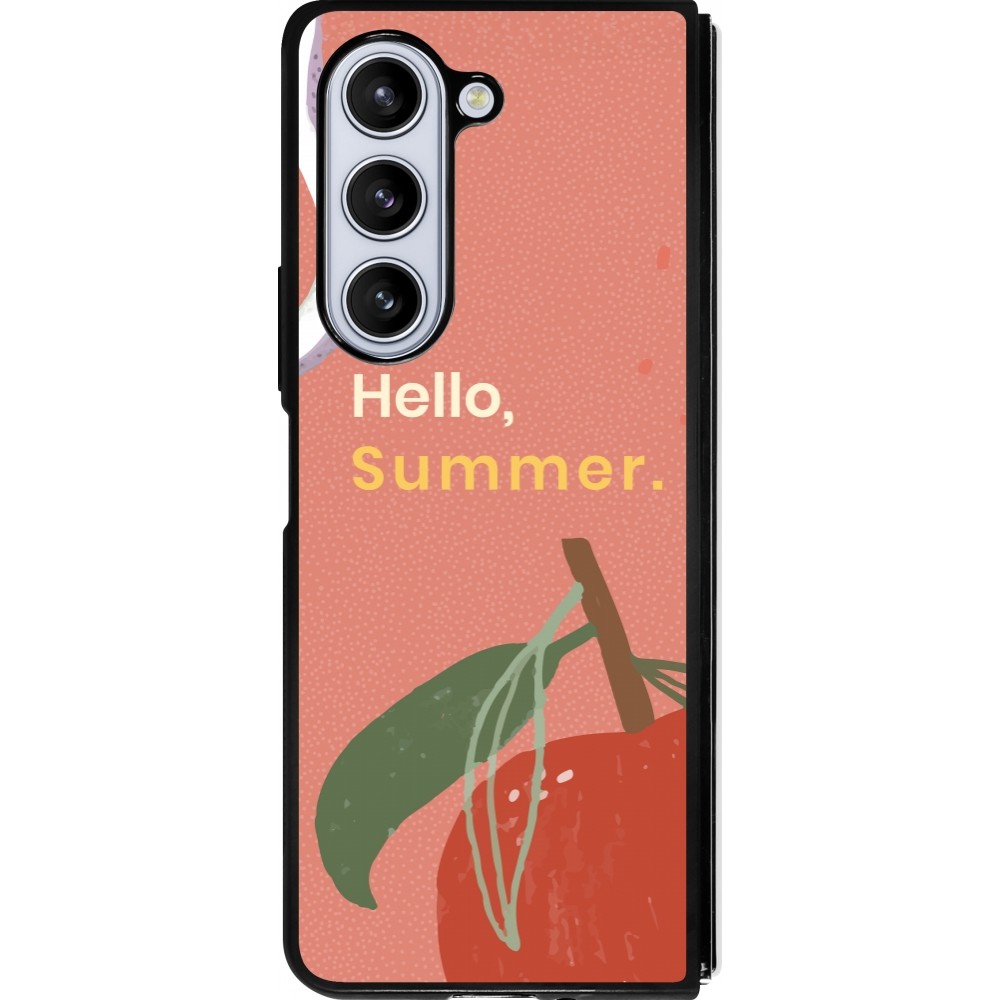 Samsung Galaxy Z Fold5 Case Hülle - Silikon schwarz Summer 2025 Hello summer