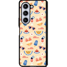Coque Samsung Galaxy Z Fold5 - Silicone rigide noir Pattern Summer 2026