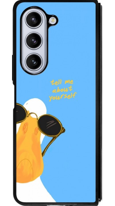 Coque Samsung Galaxy Z Fold5 - Silicone rigide noir Tell me about yourself Summer 2026