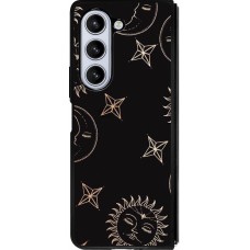 Samsung Galaxy Z Fold5 Case Hülle - Silikon schwarz Suns and Moons