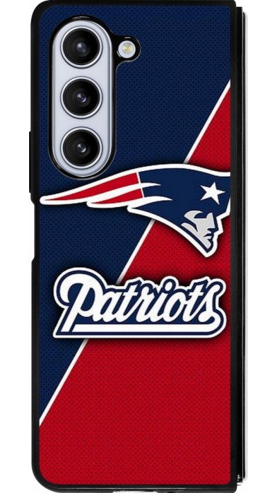 Coque Samsung Galaxy Z Fold5 - Silicone rigide noir Super Bowl 26 Patriots 1