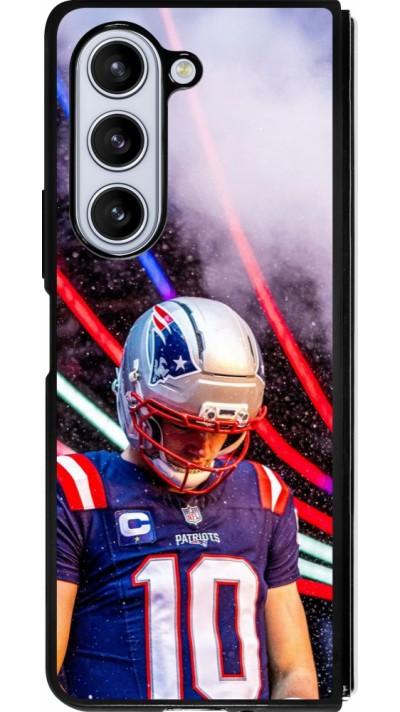 Coque Samsung Galaxy Z Fold5 - Silicone rigide noir Super Bowl 26 Patriots 3