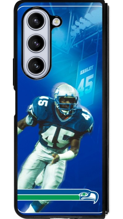 Coque Samsung Galaxy Z Fold5 - Silicone rigide noir Super Bowl 26 Seattle 1