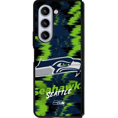 Coque Samsung Galaxy Z Fold5 - Silicone rigide noir Super Bowl 26 Seattle 2