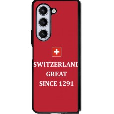 Coque Samsung Galaxy Z Fold5 - Silicone rigide noir Switzerland Great Since 1291