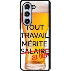 Samsung Galaxy Z Fold5 Case Hülle - Silikon schwarz Tout travail mérite sa bière
