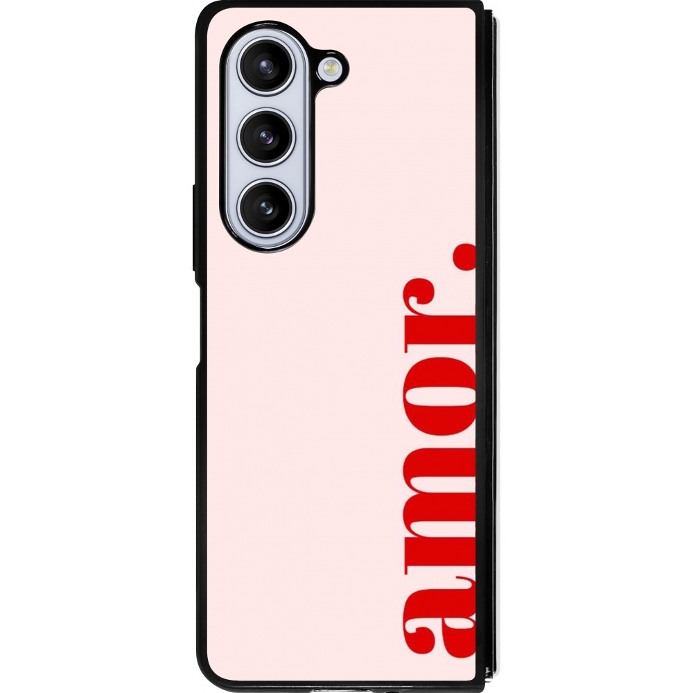 Samsung Galaxy Z Fold5 Case Hülle - Silikon schwarz Valentine 2024 amor