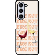 Coque Samsung Galaxy Z Fold5 - Silicone rigide noir Wine not