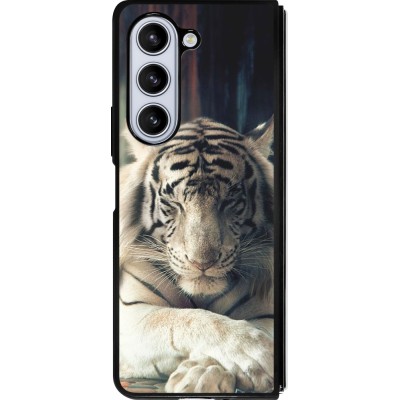 Coque Samsung Galaxy Z Fold5 - Silicone rigide noir Zen Tiger