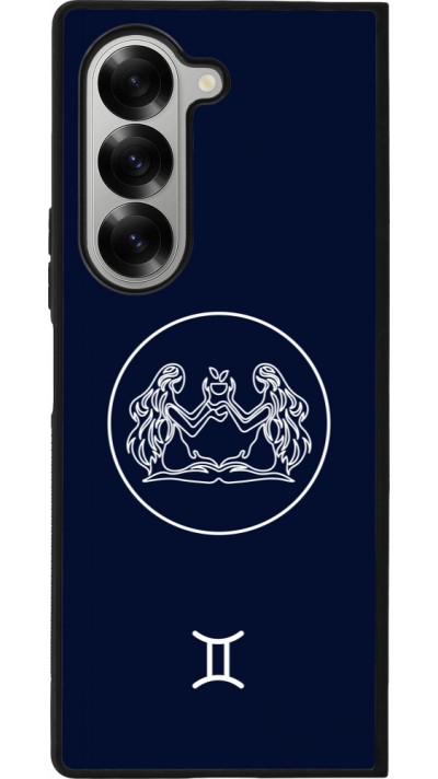 Samsung Galaxy Z Fold6 Case Hülle - Silikon schwarz Astrologie Zwillinge