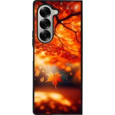 Samsung Galaxy Z Fold6 Case Hülle - Silikon schwarz Herbst Magisch Orange
